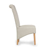 Shankar Cappuccino Herringbone Plain Roll Back Dining Chair