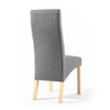 Shankar Steel Grey Linen Effect Wave Back Dining Chair