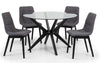 Julian Bowen Hayden Round Glass 120cm Dining Table