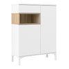 Axton Blauzes Sideboard 2 Door 1 Drawer In White And Oak