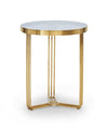 Gillmore Space Finn Circular Side Table Smoked Glass Top & Brass Frame
