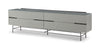 Gillmore Space Alberto Four Drawer Low Sideboard Grey With Dark Chrome Accent