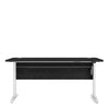 Axton Trinity Desk 150 cm In Black Woodgrain With Height Adjustable Legs With Electric Control In White