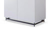 Gillmore Space Alberto Wardrobe White With Dark Chrome Accent