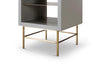 Gillmore Space Alberto Side Table Grey With Brass Accent