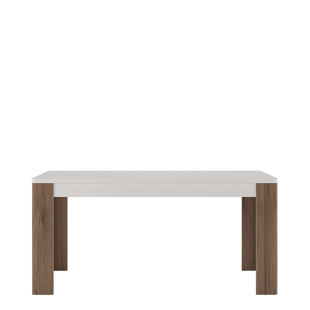 Axton Bronxdale 160 cm Dining Table + 4 Milan High Back Chair Grey