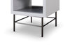 Gillmore Space Alberto Side Table White With Dark Chrome Accent