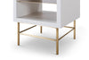 Gillmore Space Alberto Side Table White With Brass Accent