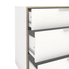 Axton Clason Chest of 3 Drawers In White and Oak