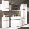 Axton Norwood Living 1 Door Wall Cupboard (front trim) In White With A Truffle Oak Trim