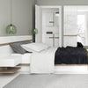 Axton Norwood Bedroom Super Kingsize Bed In White With A Truffle Oak Trim