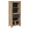 Axton Marlo 1 Drawer Bookcase In Chestnut And Matera Grey