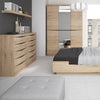 Axton Eastchester 3 Door Wardrobe With Centre Mirror Door In Oak