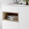 Axton Blauzes Sideboard 2 Door 1 Drawer In White And Oak