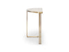 Gillmore Space Finn Demi Lune Console Table Pale Oak Top & Brass Frame