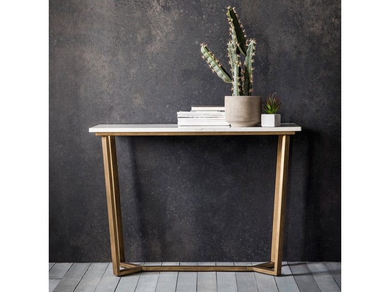 Hudson Living Cleo Console Table Marble