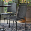 Mayfield Linden Contemporary Dining Chair Black Leather (Pair)
