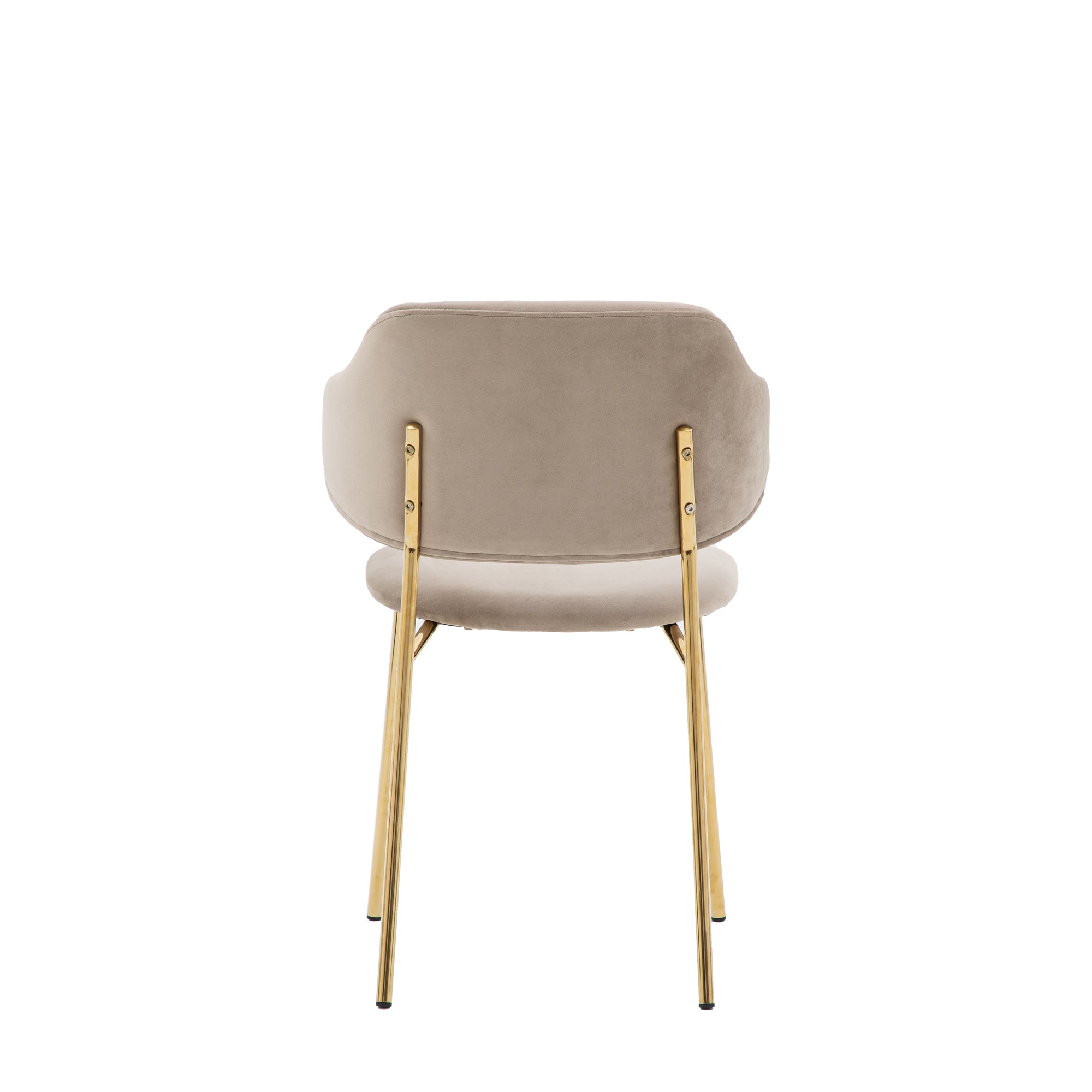 Mayfield Worrall Taupe Dining Chair Gold Legs (Discontinued )