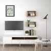 Axton Blauzes TV Unit 3 Drawers 1 Door in White and Oak