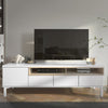 Axton Blauzes TV Unit 3 Drawers 1 Door in White and Oak