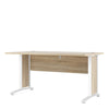 Axton Trinity Desk 150 cm In Oak With White Legs