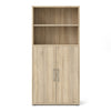 Axton Trinity Bookcase 4 Shelves with 2 Doors in Oak