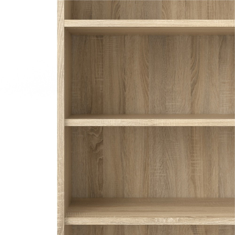 Axton Trinity Bookcase 5 Shelves with 2 Drawers and 2 Doors in Oak