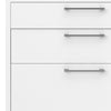 Axton Trinity Bookcase 5 Shelves with 2 Drawers + 2 File Drawers In White