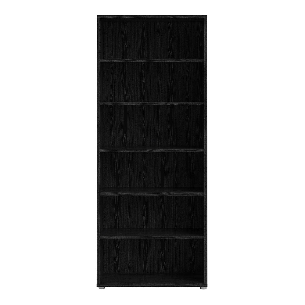 Axton Trinity Bookcase 5 Shelves in Black woodgrain