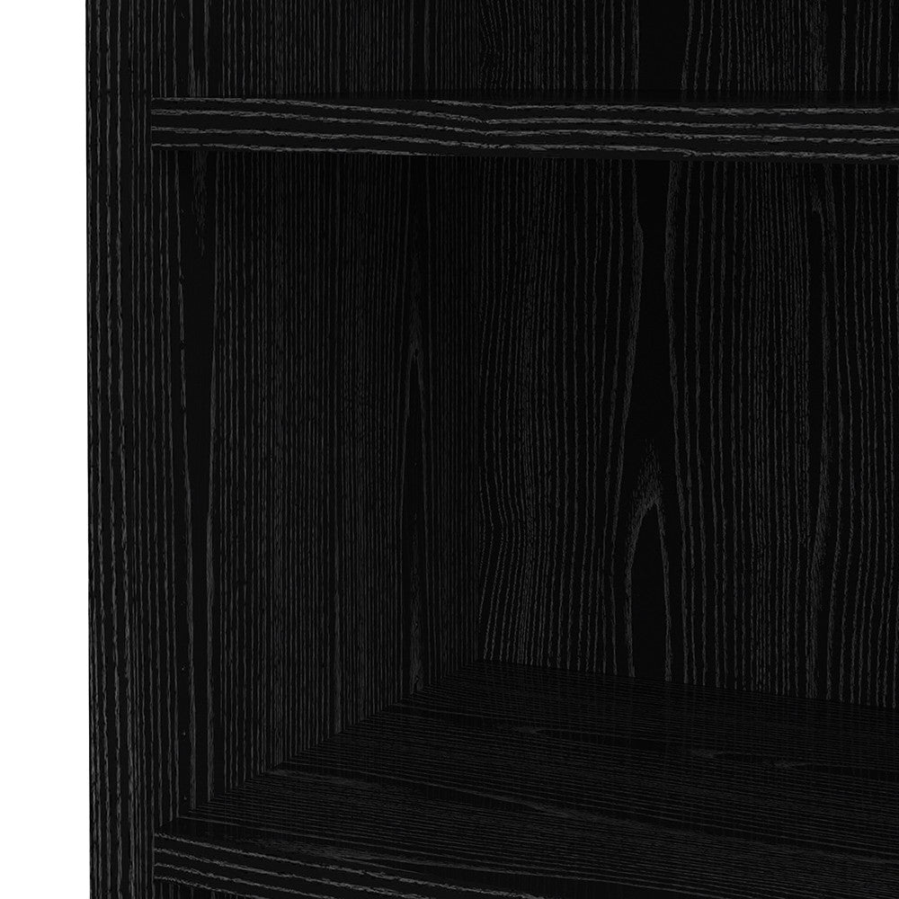 Axton Trinity Bookcase 5 Shelves in Black woodgrain