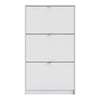 Axton Choctaw Shoe Cabinet With 3 Tilting Doors And 1 Layer In White