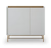 Gillmore Space Alberto Two Door High Sideboard White With Brass Accent