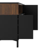 Axton Blauzes Sideboard 3 Drawers 3 Doors In Black and Walnut