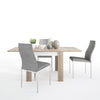 Axton Woodlawn Small Extending Dining Table 90/180cm + 6 Milan High Back Chair Grey