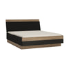 Axto Harding 140 cm Double Bed In Stirling Oak With Matt Black Fronts
