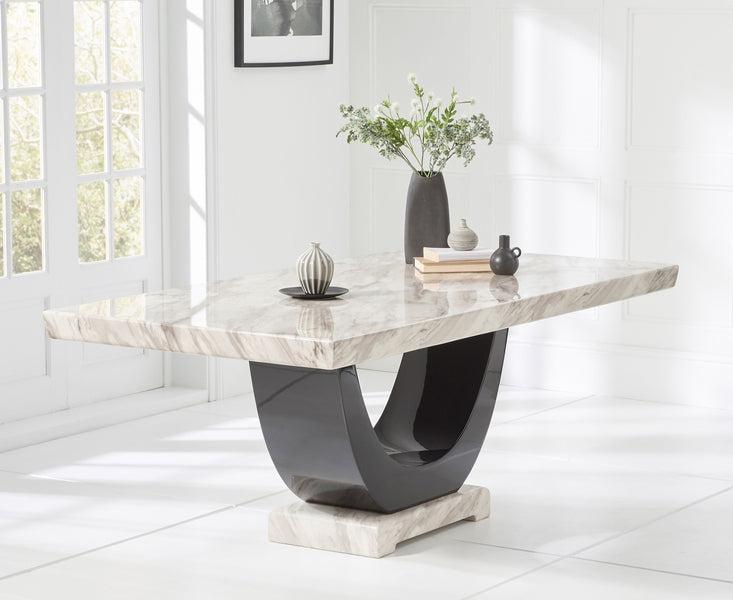 Rivilino 170cm Cream Marble Dining Table