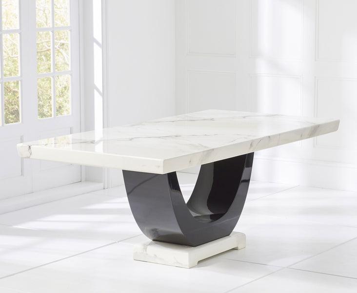 Rivilino 170cm Ivory White Marble Dining Table