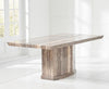 Como 200cm Brown Marble Dining Table