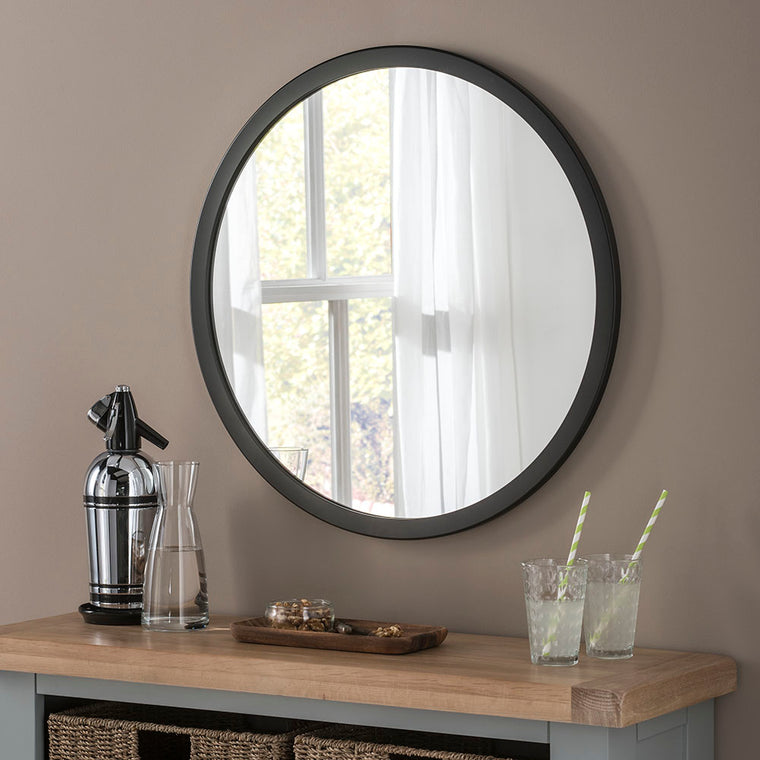 Yearn Contemporary Classic Circle Black Mirror
