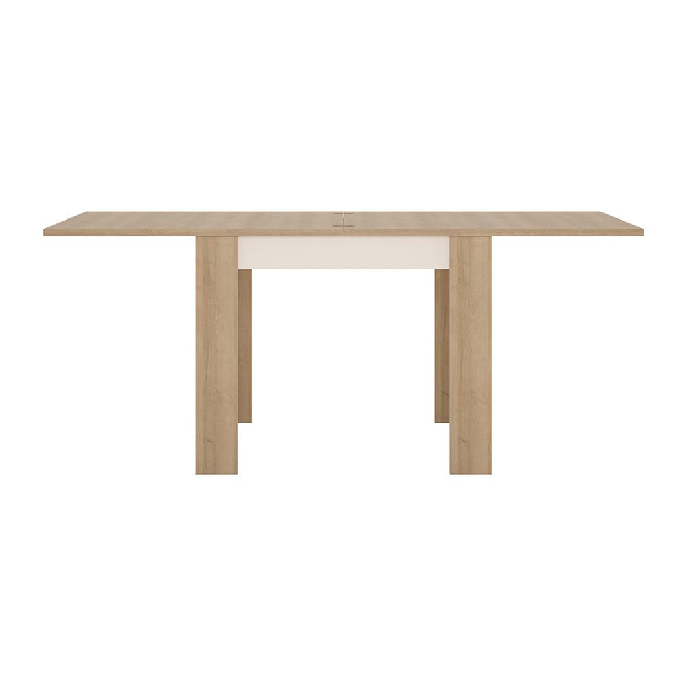 Axton Woodlawn Small Extending Dining Table 90/180cm In Riviera Oak/White High Gloss