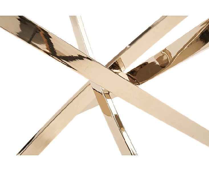 Daytona 165cm Oval Glass Gold Leg Dining Table Set with Florida Dining Chairs