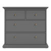 Axton Westchester Chest of 4 Drawers In Matt Grey