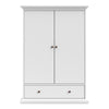 Axton Westchester Wardrobe with 2 Doors 1 Drawer 2 Shelves In White
