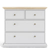 Axton Westchester Chest of 4 Drawers In White and Oak