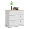 Axton Westchester Chest of 4 Drawers In White and Oak