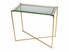 Gillmore Space Iris Small Console Table Clear Glass Top