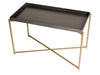 Gillmore Space Iris Rectangle Side Table Gun Metal Tray