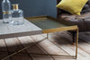 Gillmore Space Iris Rectangle Coffee Table Weathered Oak Top & Brass Tray