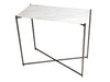 Gillmore Space Iris Small Console Table White Marble Top