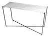 Gillmore Space Iris Large Console Table White Marble Top